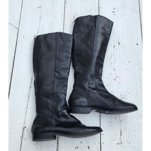 Jack Rogers Shoes - Jack Rogers Lisbeth Women Black Knee Leather Boots WIDE CALF US 11 EU 41.5